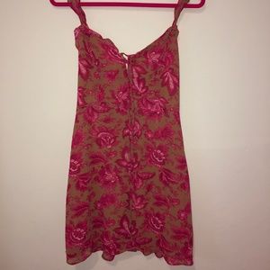 Pink Floral Dress - $45